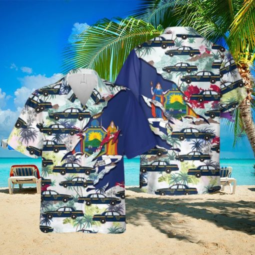 New York State Police Summer Beach Gift 3D Hawaiian Shirt