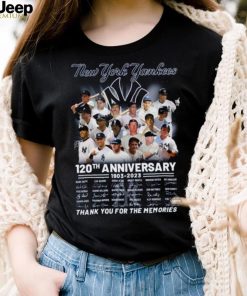 New York Yankees 120th Anniversary 1903 – 2023 Thank You For The Memories T Shirt