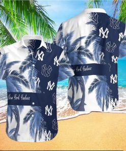 New York Yankees All Over Print Summer Short Sleeve Hawaiian Beach Shirt