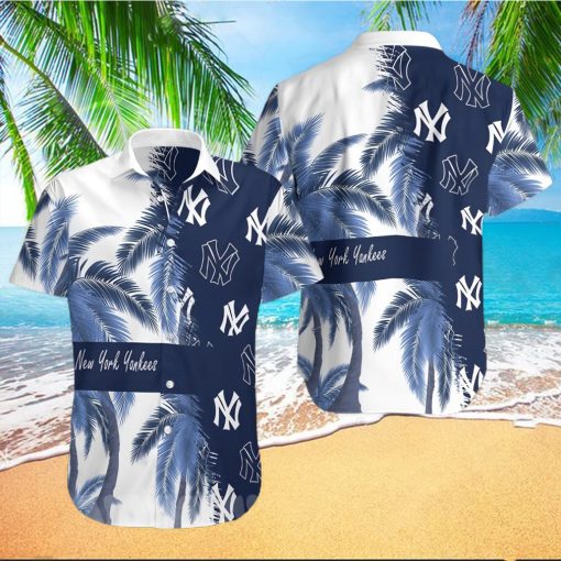 New York Yankees All Over Print Summer Short Sleeve Hawaiian Beach Shirt