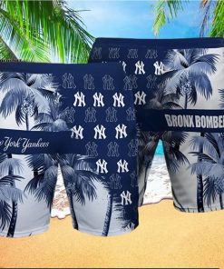 New York Yankees Bronx Bombers Summer All Over Print Hawaiian Beach Shorts