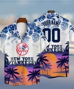 New York Yankees Custom Name And Number Major League Baseball 3D Print Hawaiian Shirt