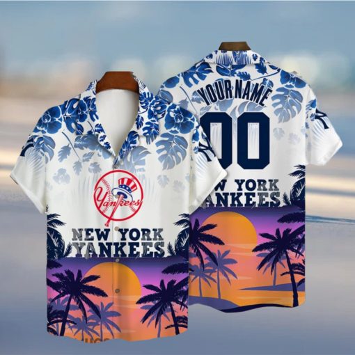 New York Yankees Custom Name And Number Major League Baseball 3D Print Hawaiian Shirt