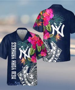 New York Yankees Flower Hawaiian Shirt