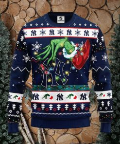 New York Yankees Grinch Christmas Ugly Sweater Christmas Gift For Fans Party Hoiliday Gift
