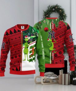 New York Yankees Grinch & Scooby doo Christmas Ugly Sweater 1