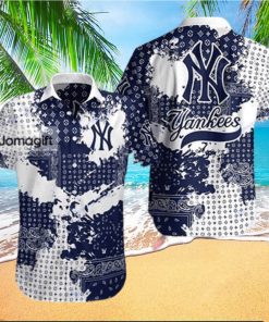 New York Yankees Hawaiian Shirt Louis Vuitton Pattern Gift hawaiian shirt