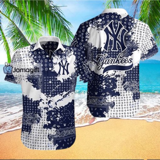 New York Yankees Hawaiian Shirt Louis Vuitton Pattern Gift hawaiian shirt