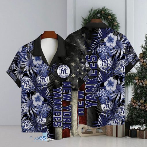 New York Yankees MLB American Flower Breathable Hawaiian Shirt