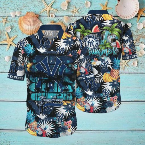 New York Yankees MLB Flower Hawaiian Shirt For Men Women Great Gift For Fans