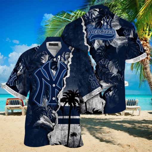 New York Yankees MLB Hawaiian Shirt Custom Sunglasses Aloha Shirt