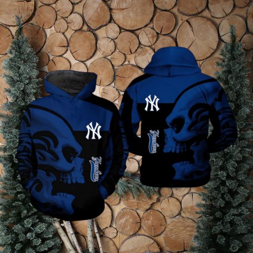 New York Yankees MLB Skull 3D Printed Hoodie