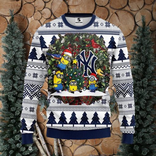 New York Yankees Minion Christmas Ugly Sweater Christmas Gift For Fans Party Hoiliday Gift