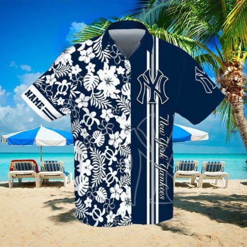 New York Yankees Mlb Baseball Sport Custom Name Hawaiian Graphic Print Short Sleeve Hawaiian Shirt