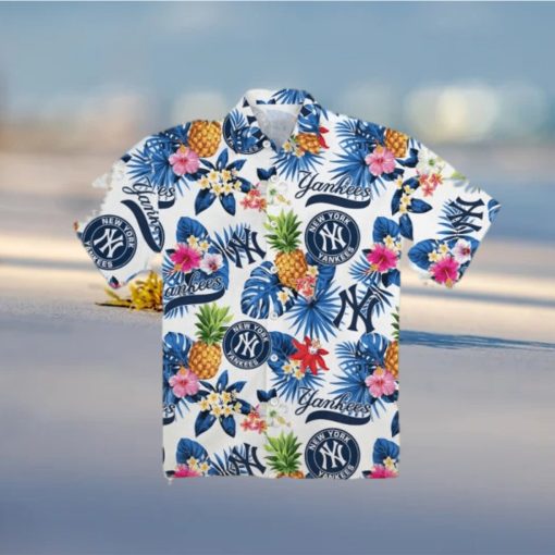 New York Yankees Pineapple Aloha Hawaiian Shirt