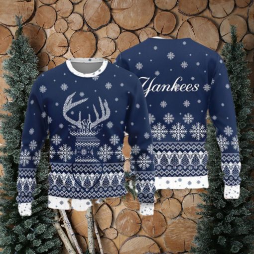 New York Yankees Teams Reindeer Knitted Sweater For Christmas