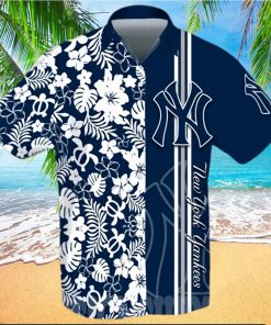 New York Yankess All Over Print Hawaiian Shirt – Navy