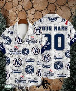 NewYork Yankees MLB Custom Name And Number Summer 3D Hawaiian Shirt