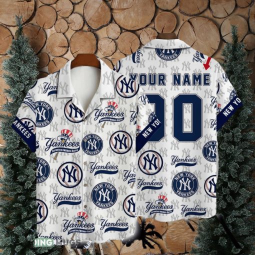 NewYork Yankees MLB Custom Name And Number Summer 3D Hawaiian Shirt