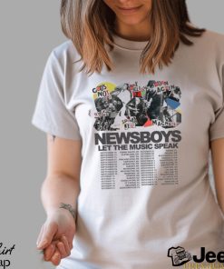 Newsboys 2023 Let The Music Speak Tour Merch, Newsboys Band Let The Music Speak Concert With Special Guest Adam Agee Shirt