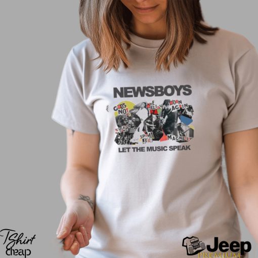 Newsboys 2023 Let The Music Speak Tour Merch, Newsboys Band Let The Music Speak Concert With Special Guest Adam Agee T Shirt