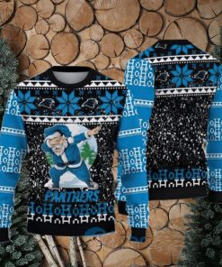 Nfl Carolina Panthers Santa Claus Dabbing Ugly Christmas Sweaters