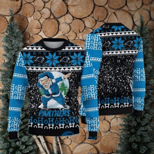 Nfl Carolina Panthers Santa Claus Dabbing Ugly Christmas Sweaters