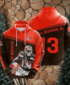 Nfl Cleveland Browns 3D Puff Print Hoodie