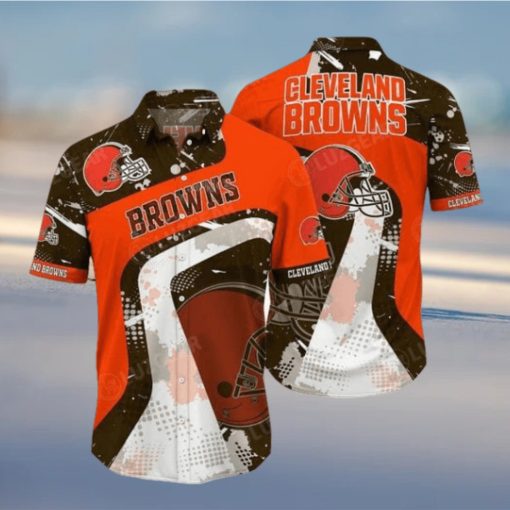Nfl Cleveland Browns Orange Trendy Hawaiian Shirt Aloha Shirt