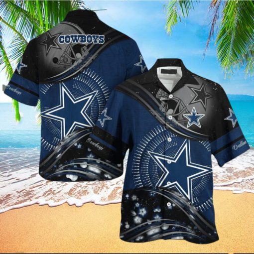 Nfl Dallas Cowboys Highlight Logo Grey Trendy Hawaiian Shirt Aloha Shirt