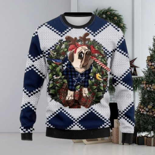 Nfl Dallas Cowboys Pug Dog Christmas Ugly Sweater