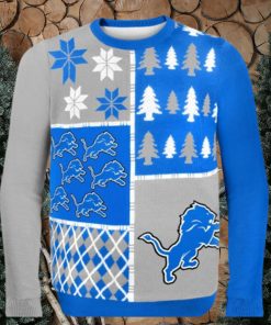 Nfl Detroit Lions Busy Block Ugly Christmas Sweaters