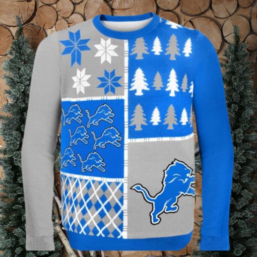 Nfl Detroit Lions Busy Block Ugly Christmas Sweaters