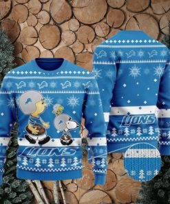 Nfl Detroit Lions Funny Charlie Brown Peanuts Snoopy Ugly Christmas Sweaters