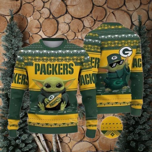 Nfl Football Green Bay Packers Baby Yoda Ugly Christmas Sweaters