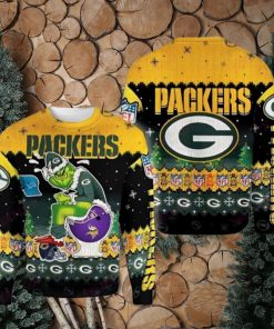 Nfl Green Bay Packers Grinch Funny Ugly Christmas Sweaters