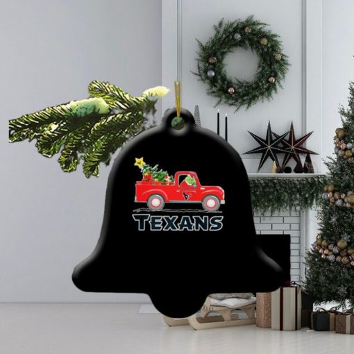 Nfl Houston Texans Santa Grinch Driving Truck Christmas 2023 Ornament