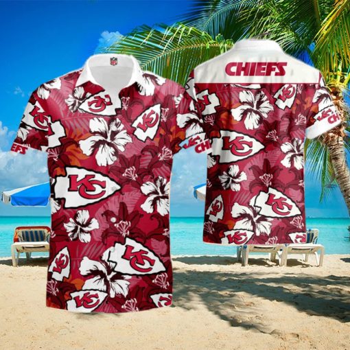 Nfl Kansas City Chiefs Short Sleeve Aloha Hawaiian Shirt