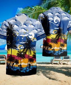 Nfl Los Angeles Rams And Shorts Hawaiian Shirt And Shorts Summer Gift For Fans hawaiian shirt