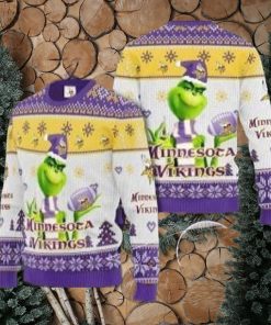 Nfl Minnesota Vikings Grinch Winter Ugly Christmas Sweater Perfect Holiday Gift