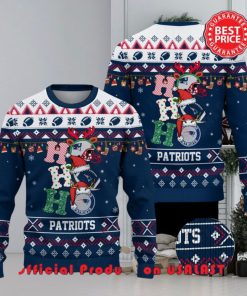 Nfl New England Patriots Hohoho Santa Hat Christmas Ugly Sweater