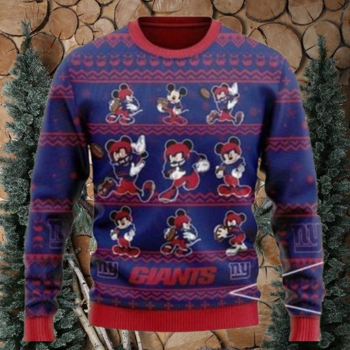 Nfl New York Giants Black Blue Ugly Christmas Sweaters