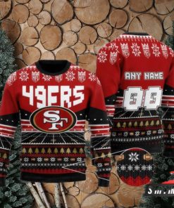 Nfl San Francisco 49Ers Custom Name And Number Personalized Ugly Christmas Sweaters