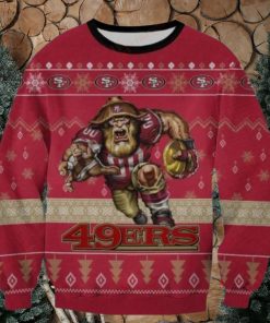 Nfl San Francisco 49Ers Players Mascot Ugly Christmas Sweaters