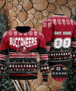 Nfl Tampa Bay Buccaneers Custom Name And Number Ugly Christmas Sweaters