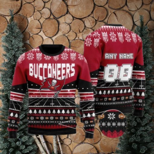 Nfl Tampa Bay Buccaneers Custom Name And Number Ugly Christmas Sweaters