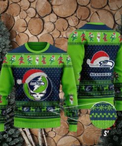 Nfl seattle seahawks greatful dead green color ugly christmas Sweaters