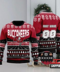 Nfl tampa bay buccaneers custom name and number ugly christmas Sweater