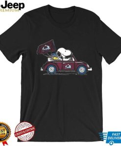 Nhl Colorado Avalanche Snoopy Drives Colorado Avalanche Beetle Car Fan