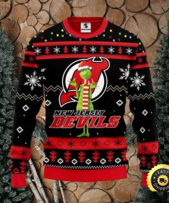 Nhl New Jersey Devils Christmas Ugly Sweater Print Funny Grinch Gift For Hockey Fans